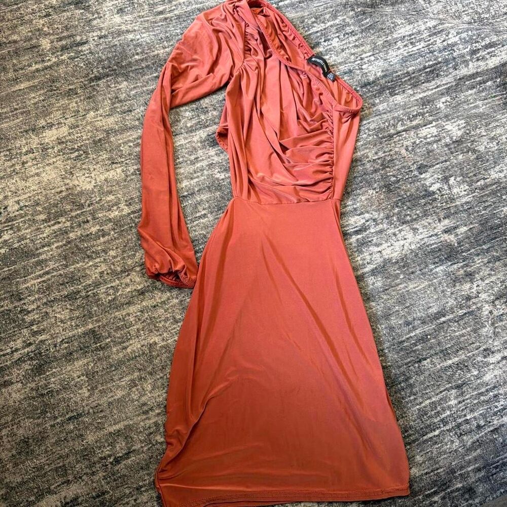 Prettylittlething Women's Pink and Orange Dress
